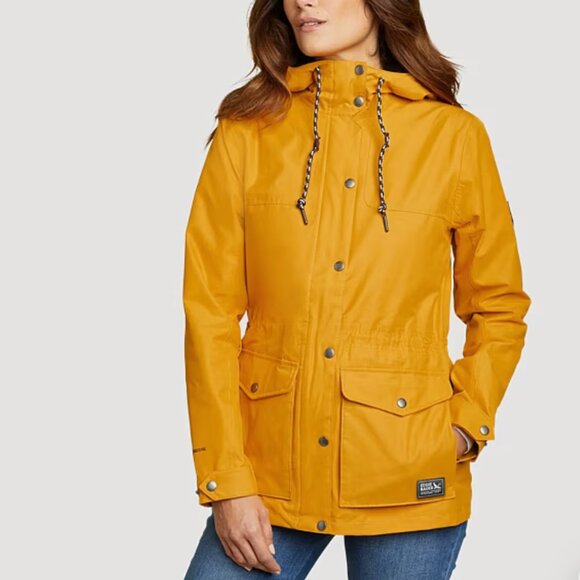 NWOT Eddie Bauer Dijon Gold Charly Waterproof Rain Jacket in Women's X-Large - Picture 4 of 16